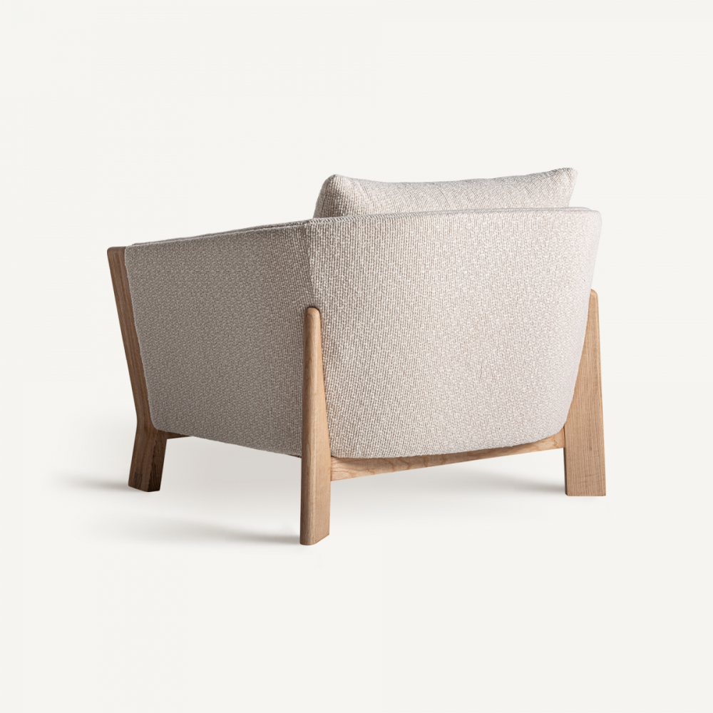 Natural Oak Frame Padded Armchair | Vical Home Nara