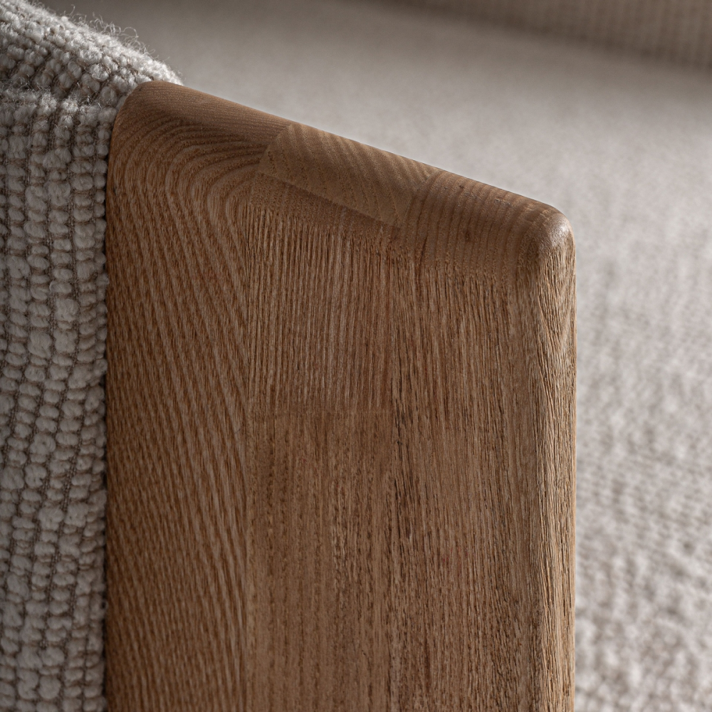 Natural Oak Frame Padded Armchair | Vical Home Nara