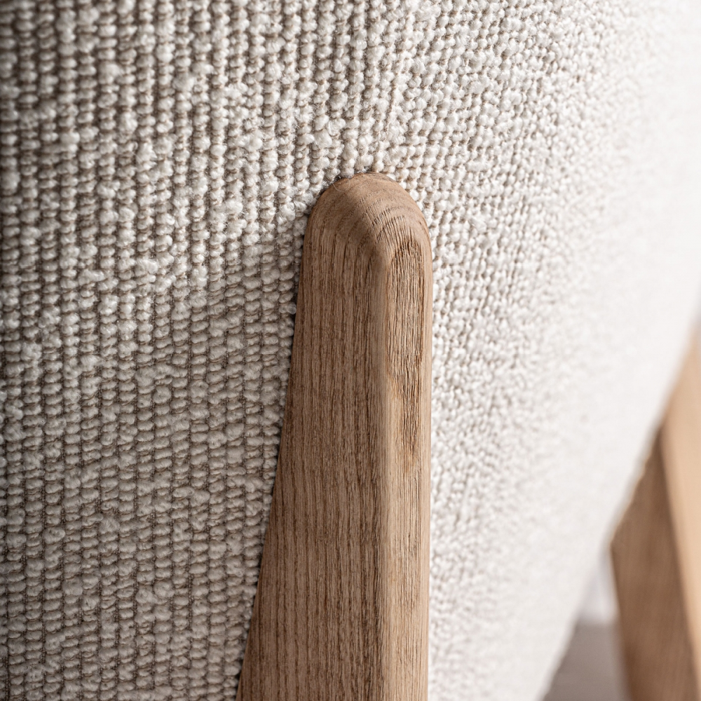 Natural Oak Frame Padded Armchair | Vical Home Nara
